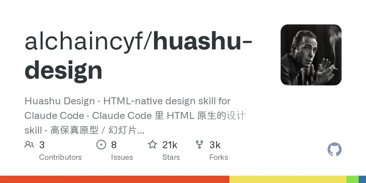 huashu-design 花叔 HTML 原生设计 Skill