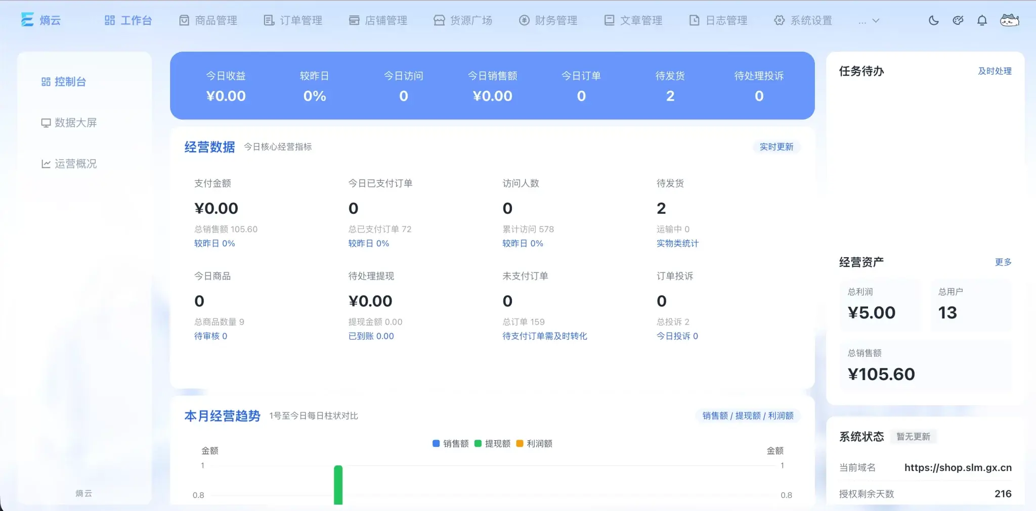 Entropy v1.6.8 多商户电商SaaS系统源码